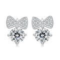 925 Sterling Silver Earrings with CZ and White Gold Plating for Women