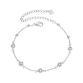 925 Sterling Silver 3mm Moissanite Bracelet for Women