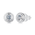 925 Sterling Silver 0.1 Carat Genuine Moissanite Earrings for Women
