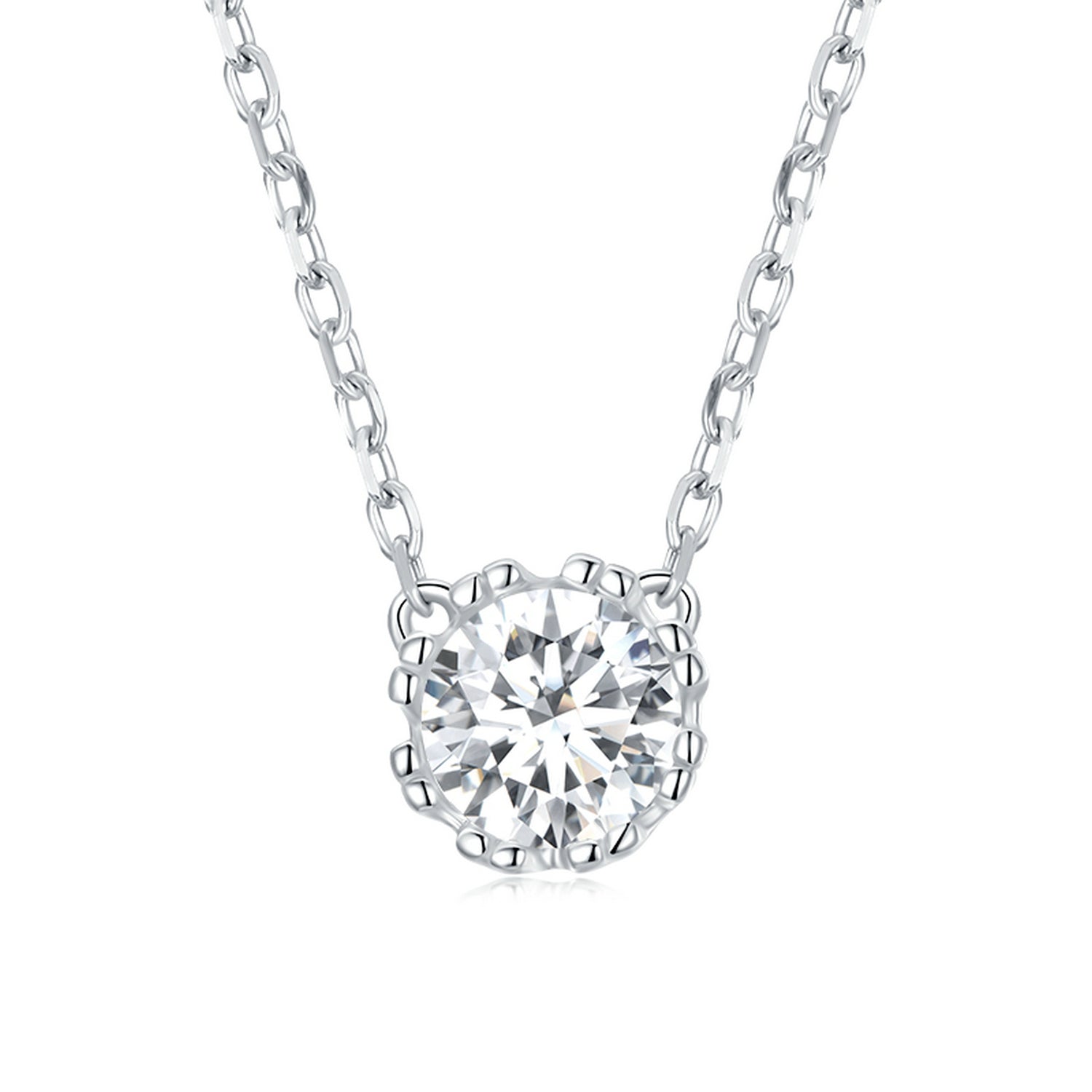 925 Sterling Silver Adjustable Necklace with CZ Pendants for Women