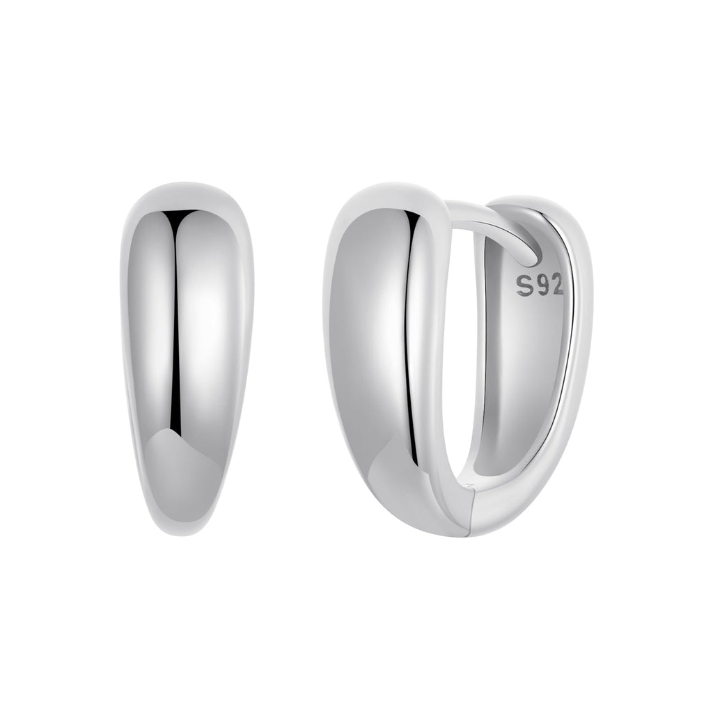 925 Sterling Silver Oxidized Earrings 12x5mm for Women