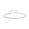 925 Sterling Silver + White Gold Plated Bracelet