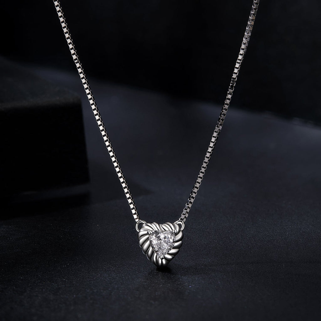 925 Sterling Silver 4mm 0.245ct Moissanite Necklace for Women