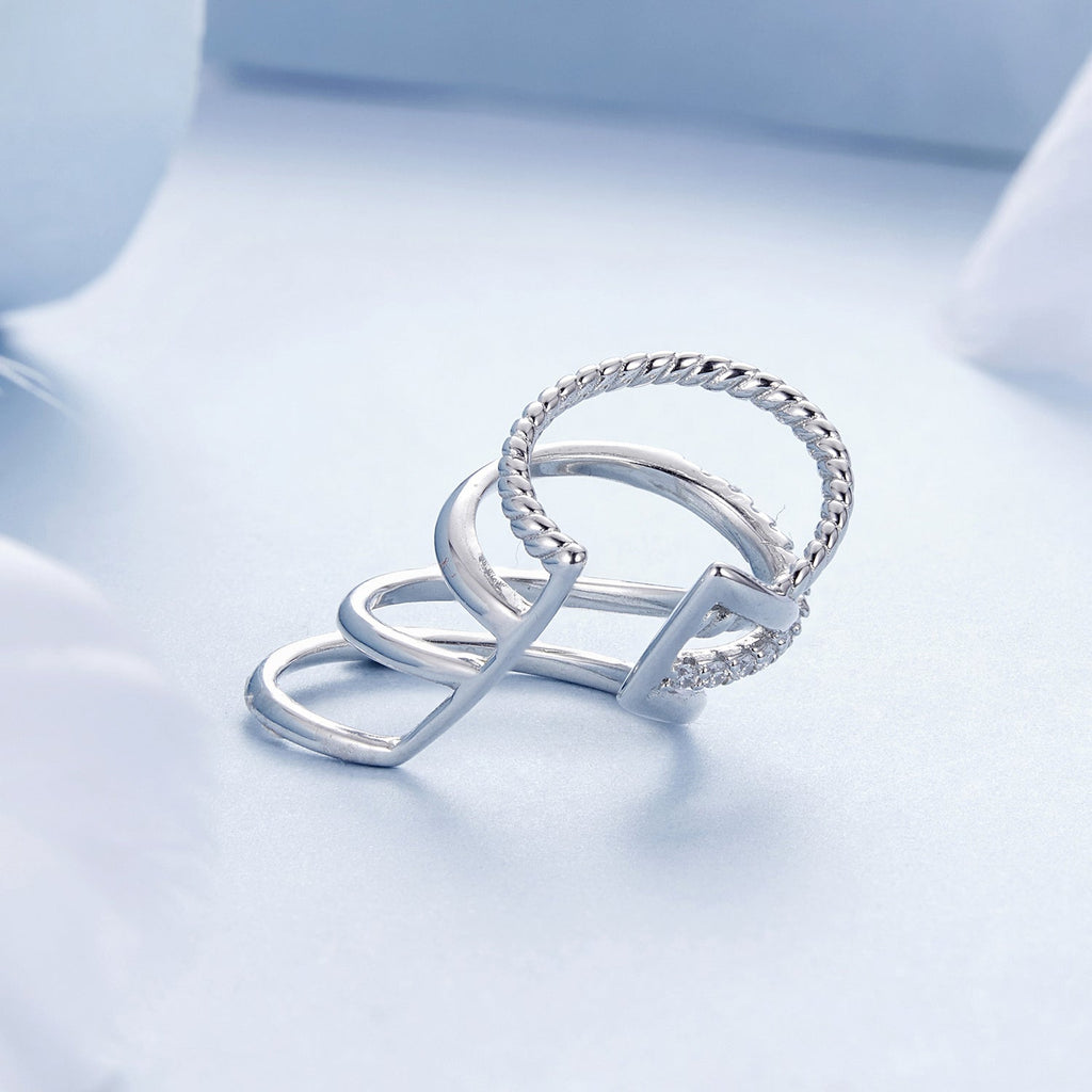 925 Sterling Silver Earrings with CZ and White Gold Plating