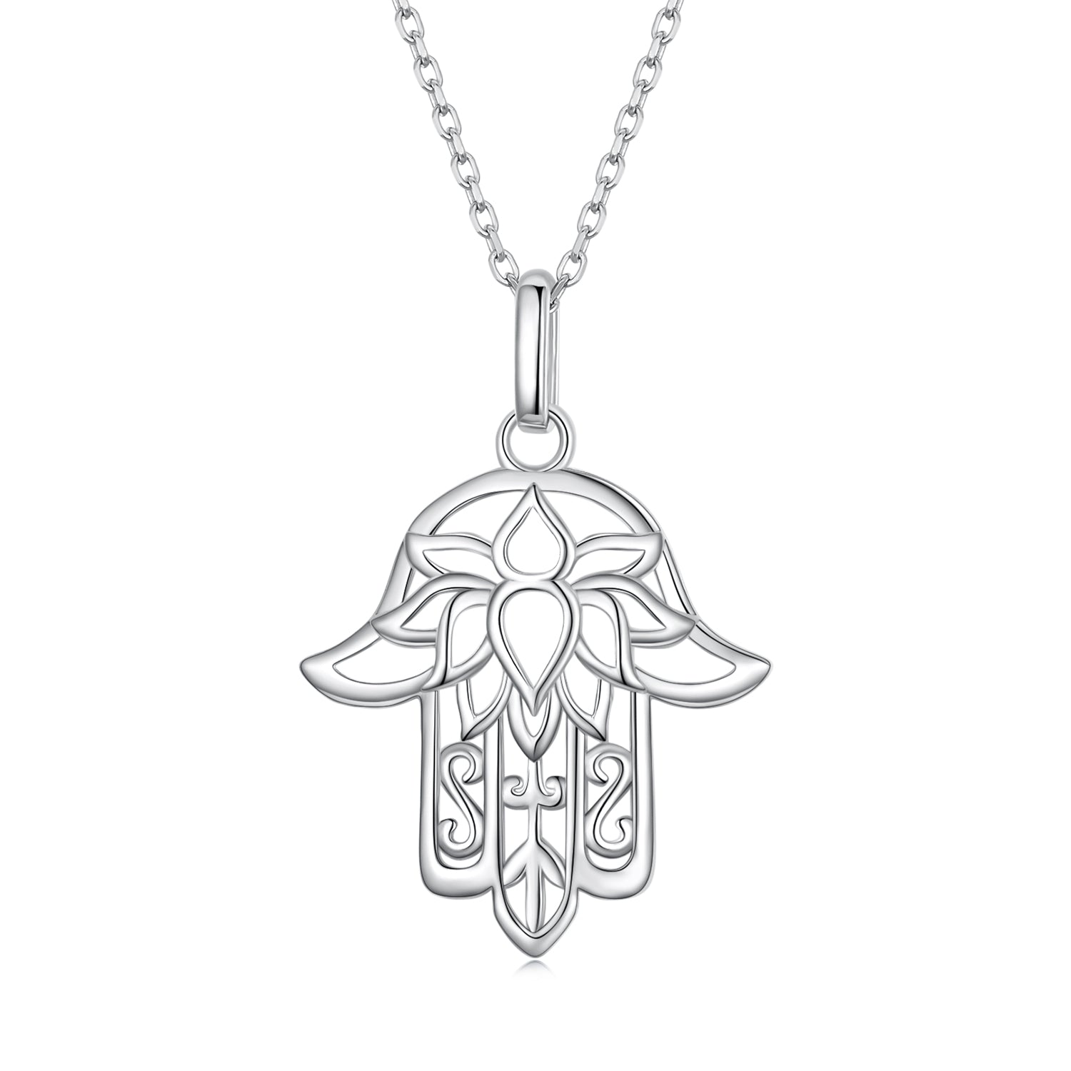 S925 Sterling Silver Plated Platinum Adjustable Necklace for Women