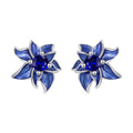 925 Sterling Silver Earrings with Enamel Process and Pavé Setting CZ