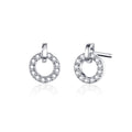 925 Sterling Silver Pavé Setting CZ Earrings