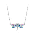 925 Sterling Silver Pendant Necklace with Pavé CZ and Plated Platinum