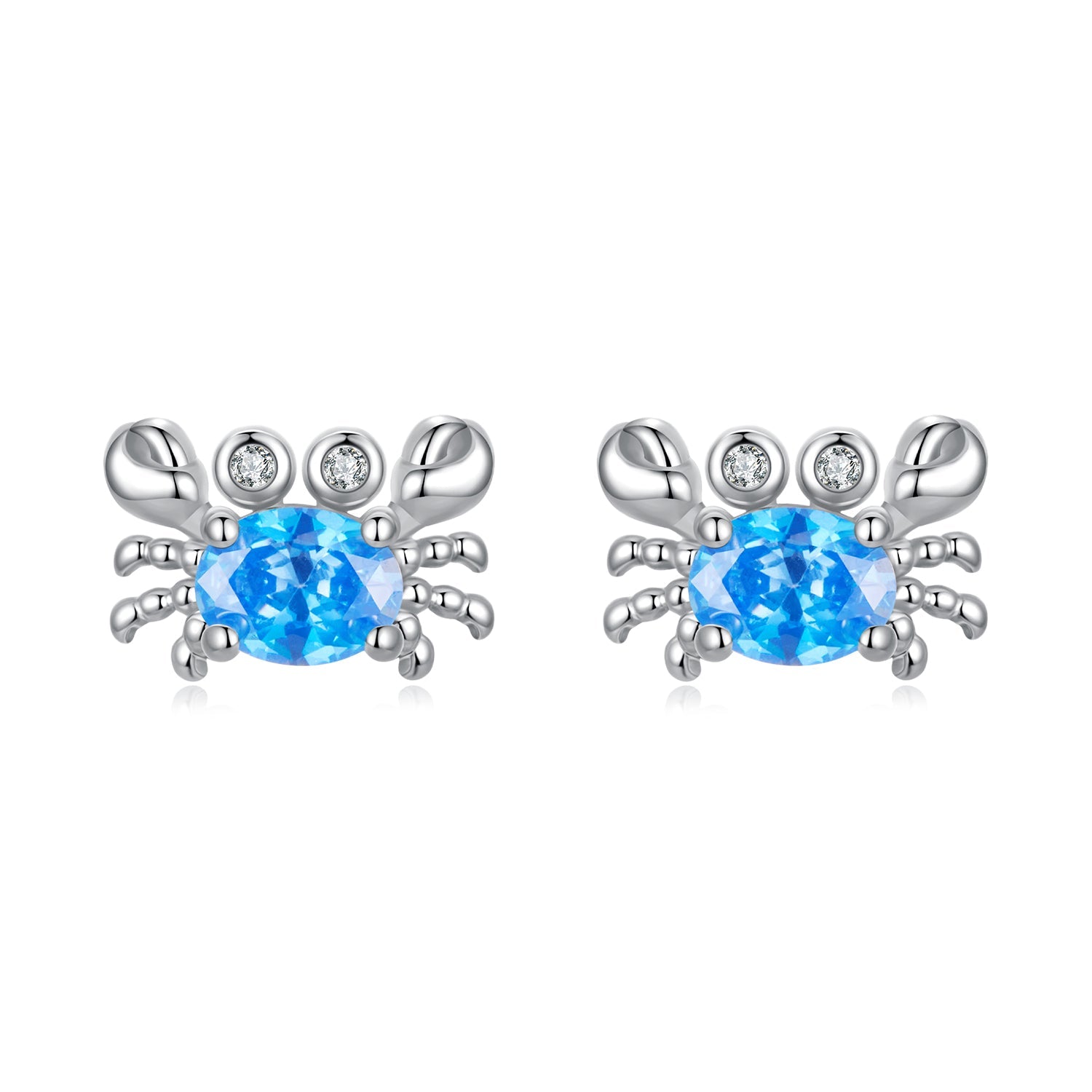925 Sterling Silver White Gold Plated CZ Earrings for Women