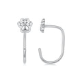 925 Sterling Silver Plated White Gold Earrings for Women