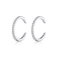 925 Sterling Silver Earrings with Pavé Set CZ
