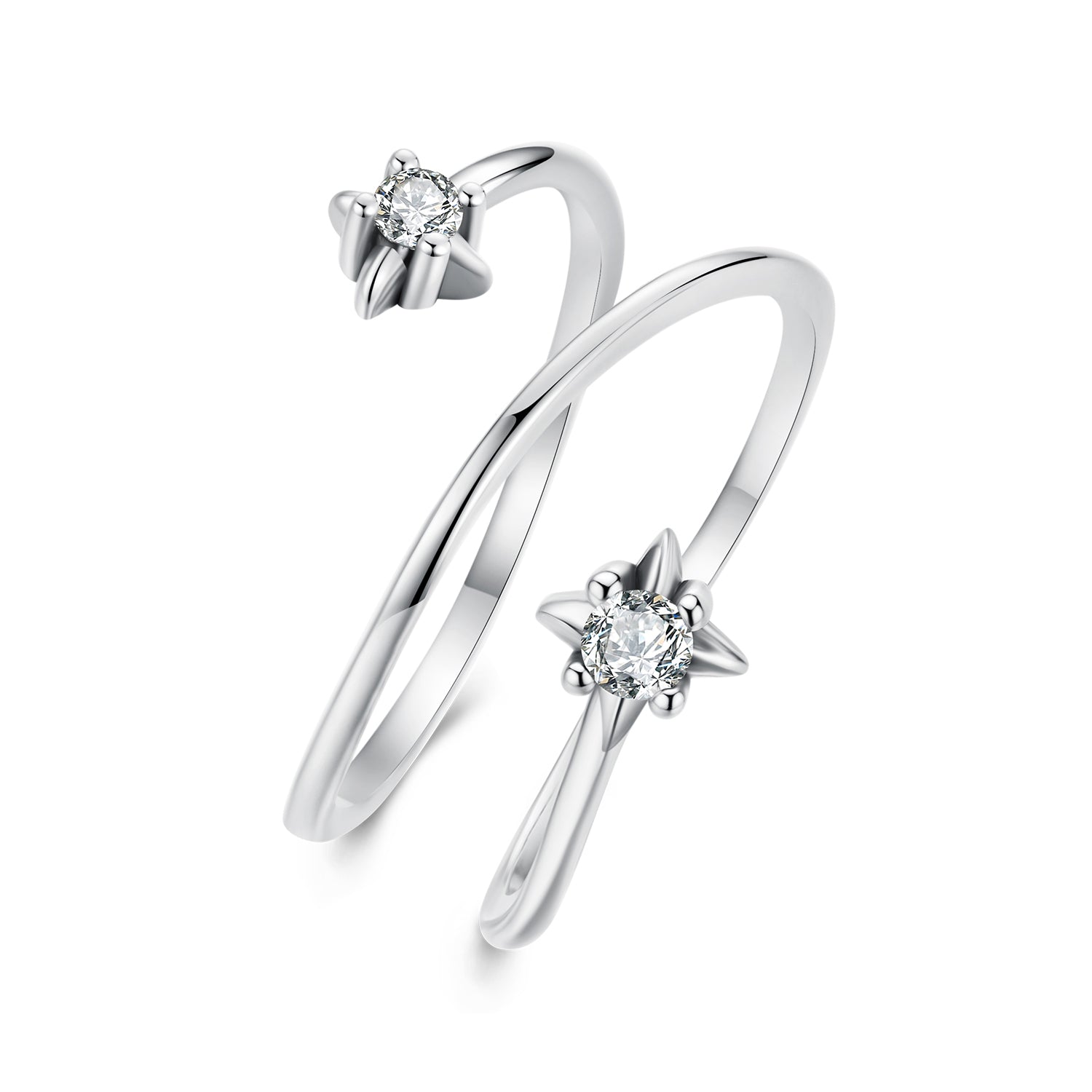 925 Sterling Silver Pavé Setting CZ Oxidized Ring for Women