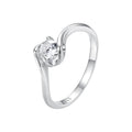 925 Sterling Silver 5mm Moissanite Ring for Women