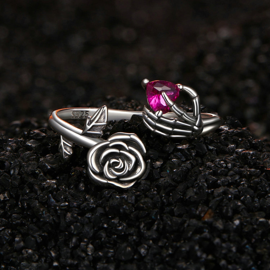 925 Sterling Silver Ring with Pavé Setting CZ, Width 0.15cm, Women's Jewelry