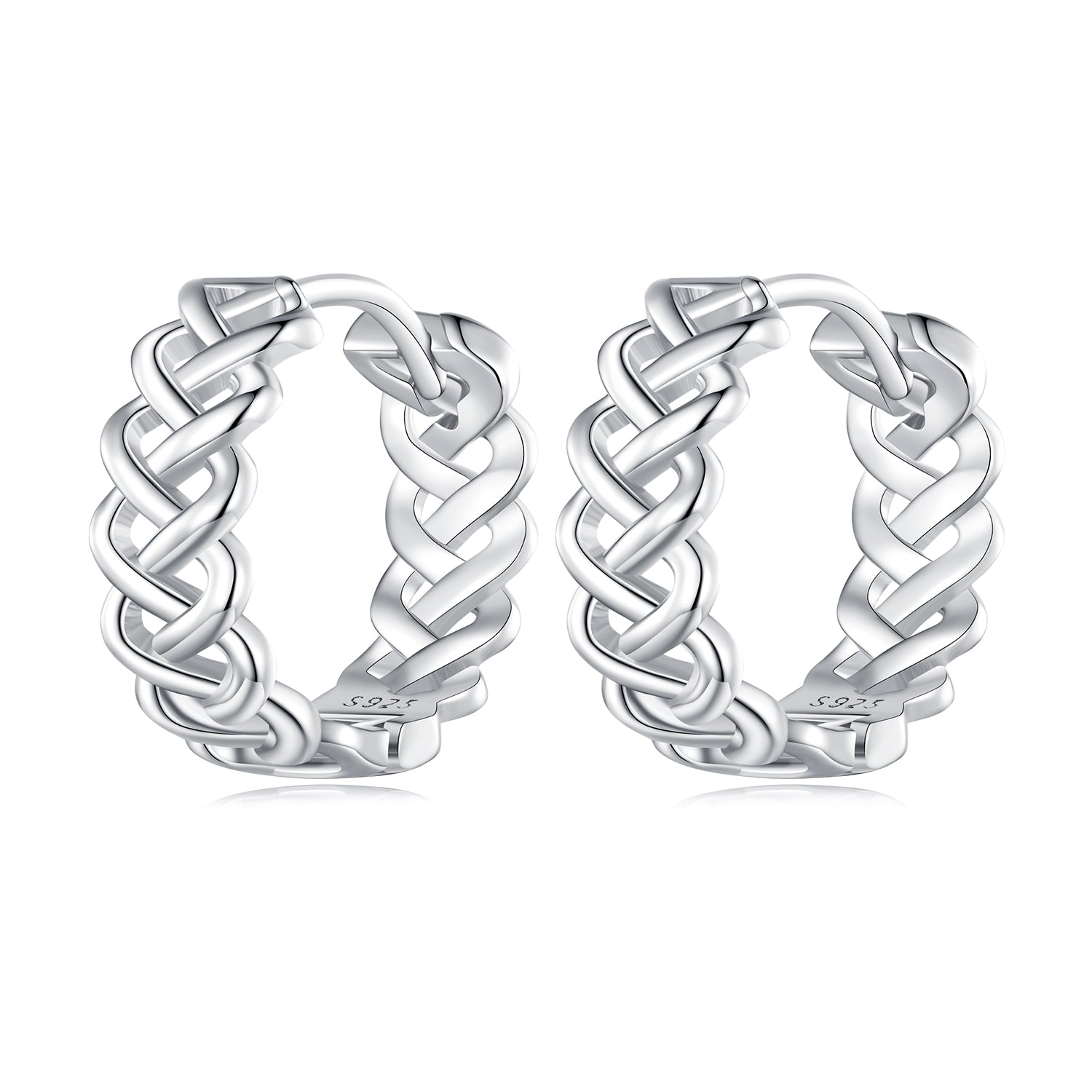 925 Sterling Silver Earrings with Platinum Plating for Women