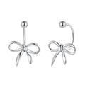 925 Sterling Silver Earrings with White Gold Plating - 1.0*1.3 cm