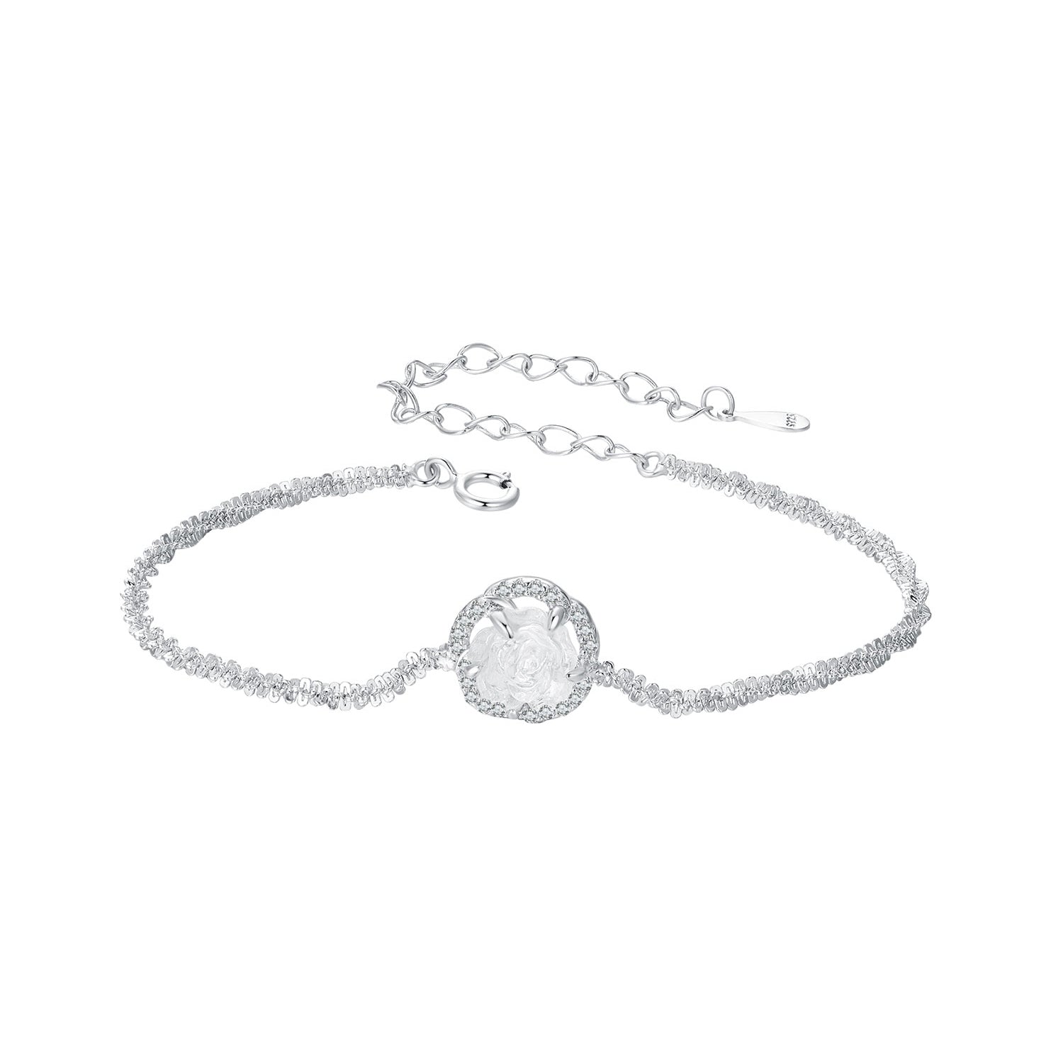 925 Sterling Silver Bracelet 150mm with CZ and Resin