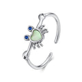 925 Sterling Silver Moonstone and Synthetic Spinel Ring for Women