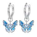 925 Sterling Silver Enamel Pavé Setting CZ Earrings for Women