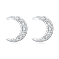 925 Sterling Silver Earrings with Pavé Setting CZ, 0.8*0.6cm for Women