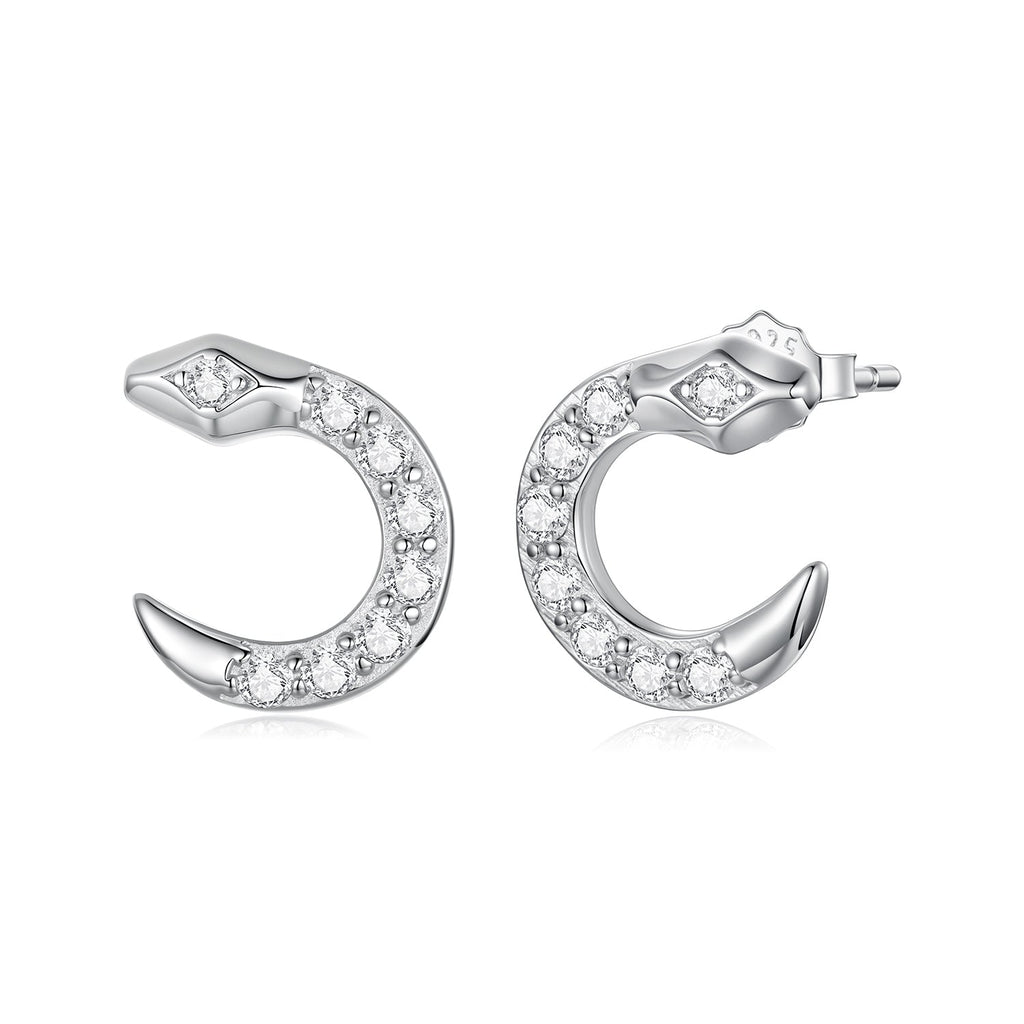 925 Sterling Silver White Gold Plated CZ Pavé 1.2*1.1cm Earrings for Women