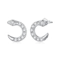 925 Sterling Silver White Gold Plated CZ Pavé 1.2*1.1cm Earrings for Women