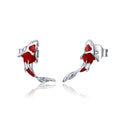 925 Sterling Silver Plated Earrings with Pavé Setting CZ for Women