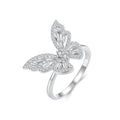 925 Sterling Silver White Gold Plated 1.9mm CZ Pavé Setting Ring Size 7 for Women