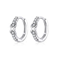 925 Sterling Silver Plated Platinum CZ Pavé Earrings for Women
