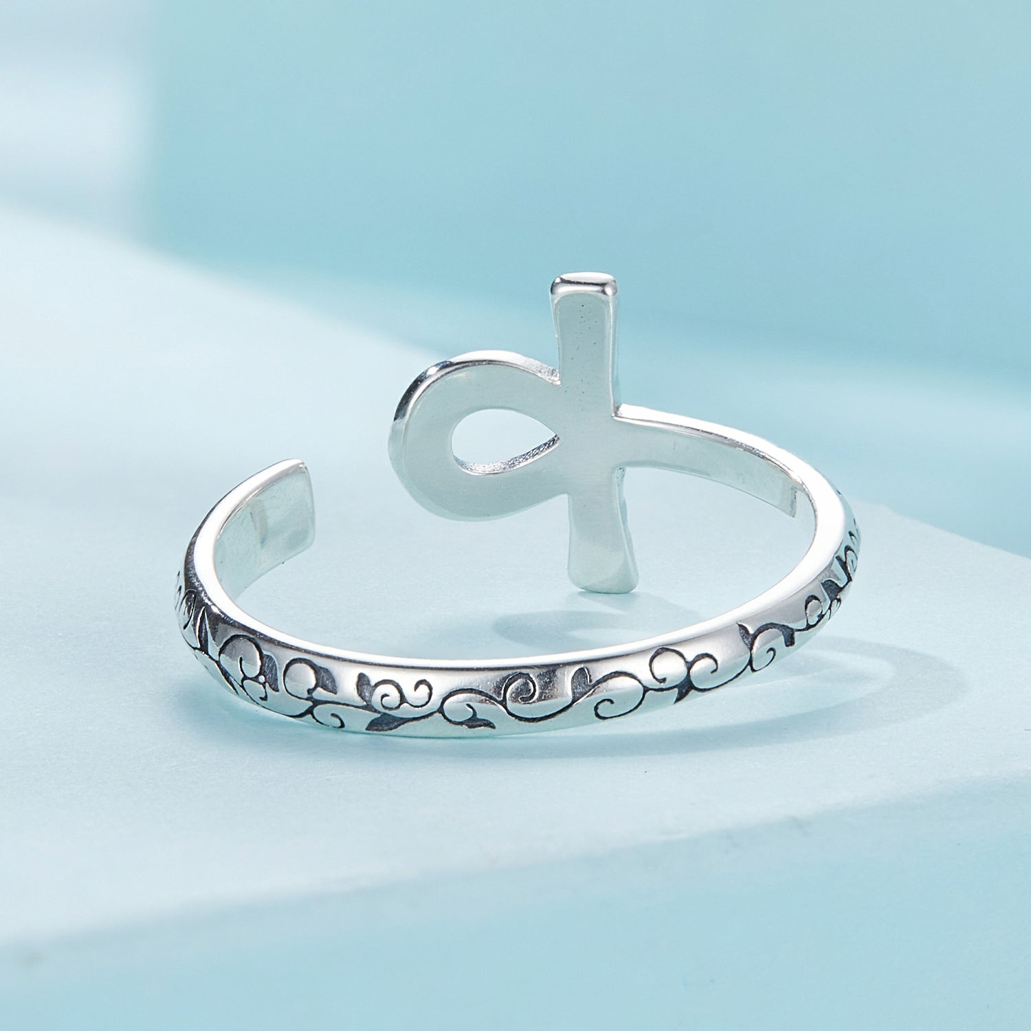 925 Sterling Silver Oxidized 2.2mm Ring for Women