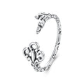 925 Sterling Silver Oxidized 0.14-0.8cm Ring for Women