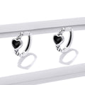 925 Sterling Silver Oxidized Enamel Earrings for Women - 1.2*0.5 cm