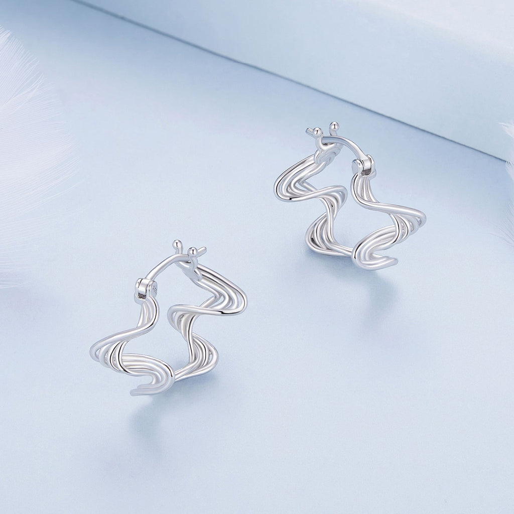 925 Sterling Silver Earrings 18mm x 10mm for Women