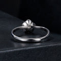 925 Sterling Silver White Gold Plated Moissanite Ring Size E for Women