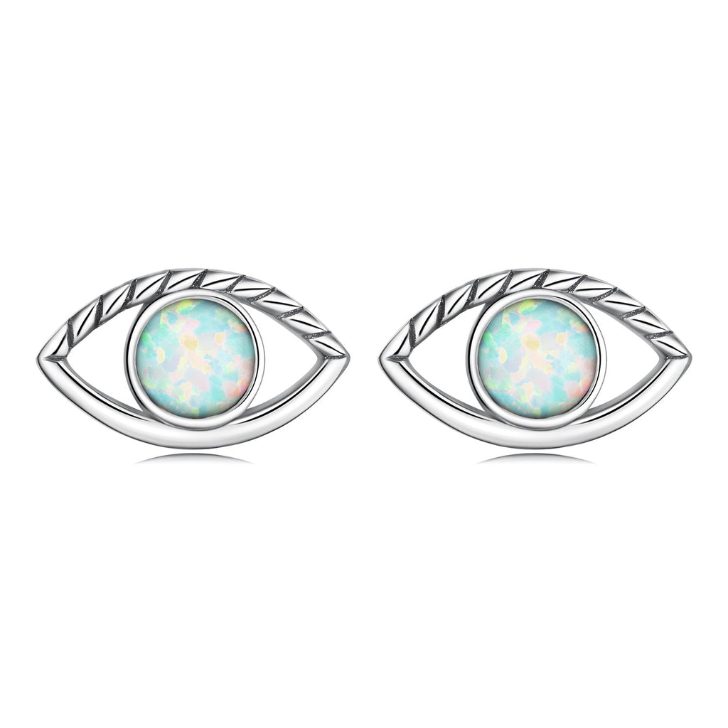 925 Sterling Silver Translucent Opal Earrings for Women