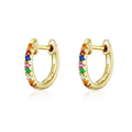 S925 Sterling Silver Earrings with CZ Pave Setting