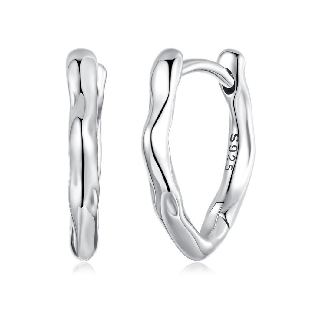 925 Sterling Silver Earrings with Oxidized Finish - 1.4x0.2cm for Women