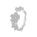 S925 Sterling Silver Pavé Setting CZ Ring for Women