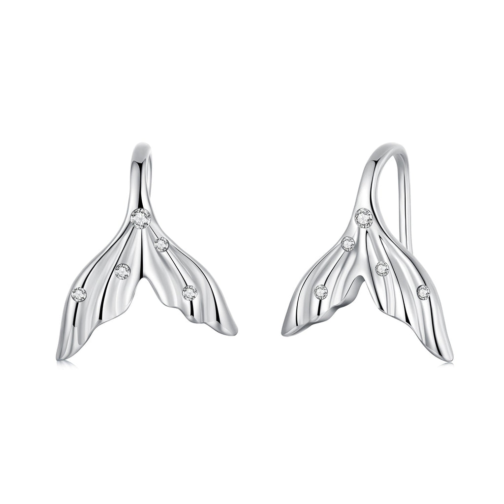 925 Sterling Silver Earrings with Pavé Setting in Oxidized Finish