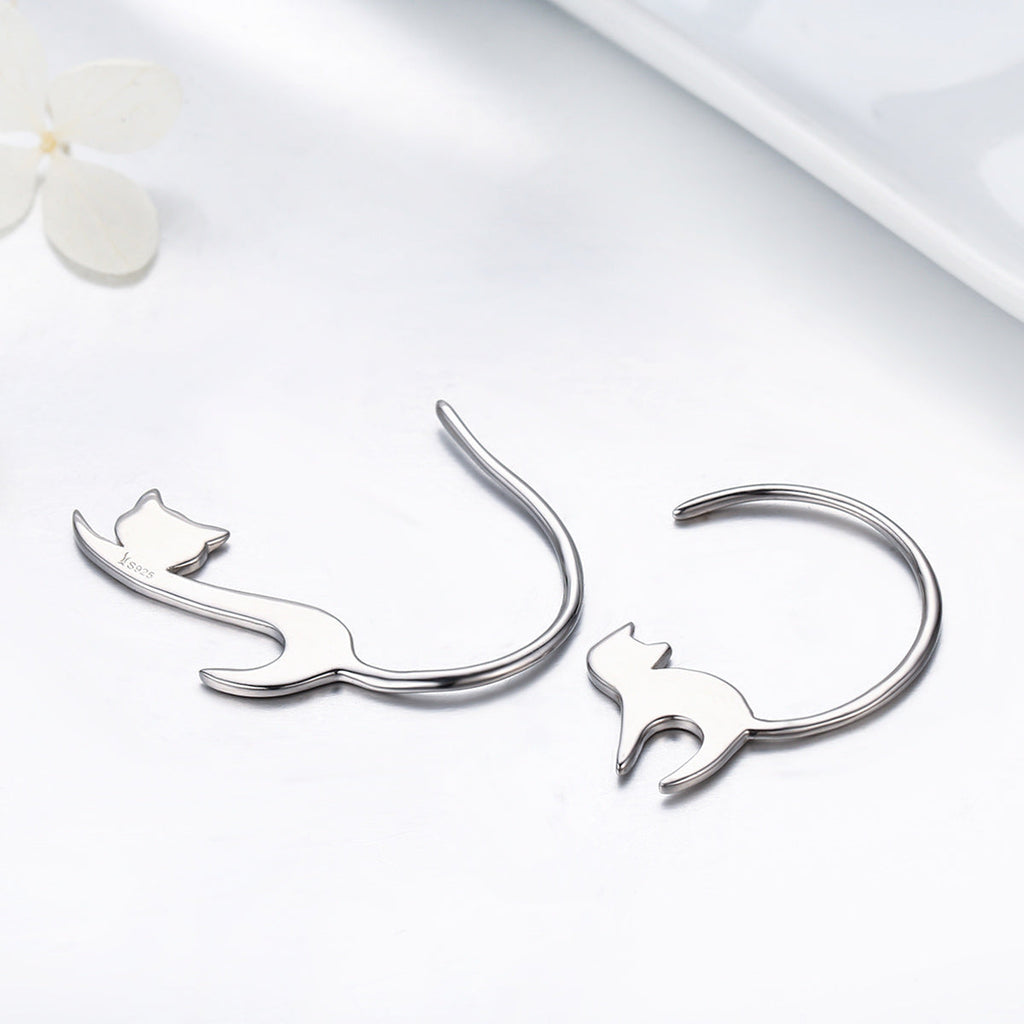 925 Sterling Silver Earrings for Women - 3*2.5cm, Platinum Plated
