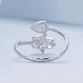 925 Sterling Silver Opal Nanometer Stone Platinum Plated Ring