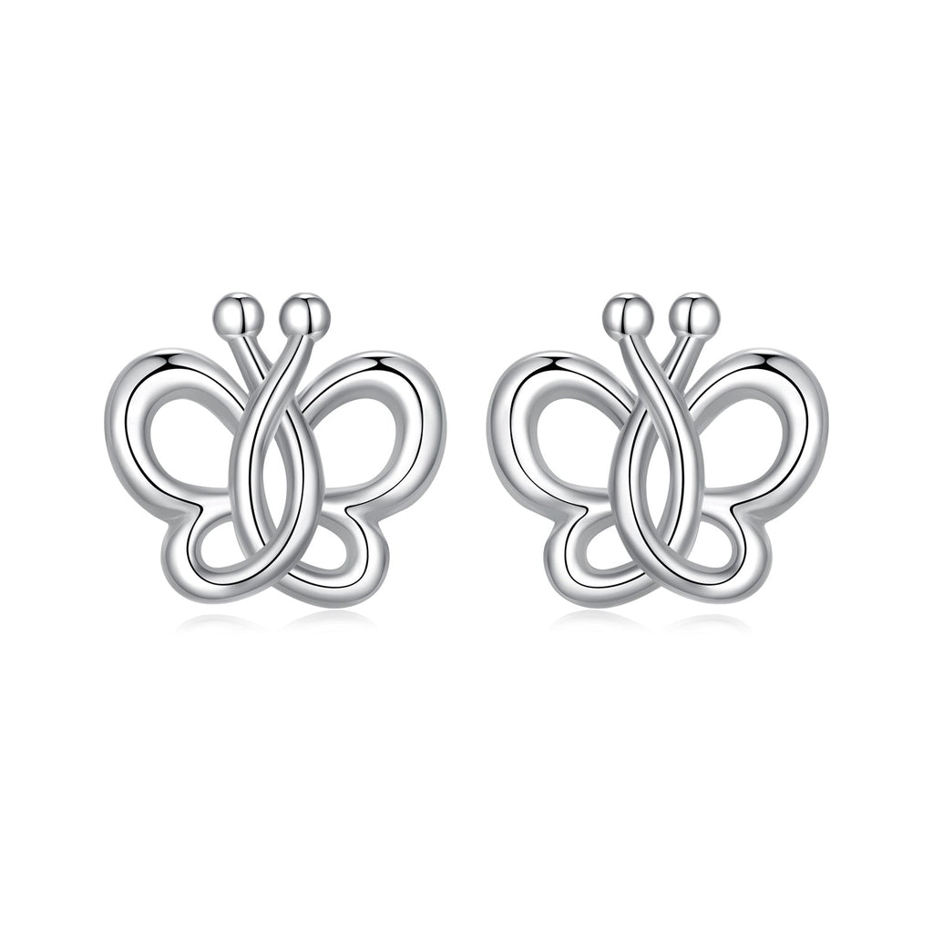 925 Sterling Silver Plated White Gold Earrings