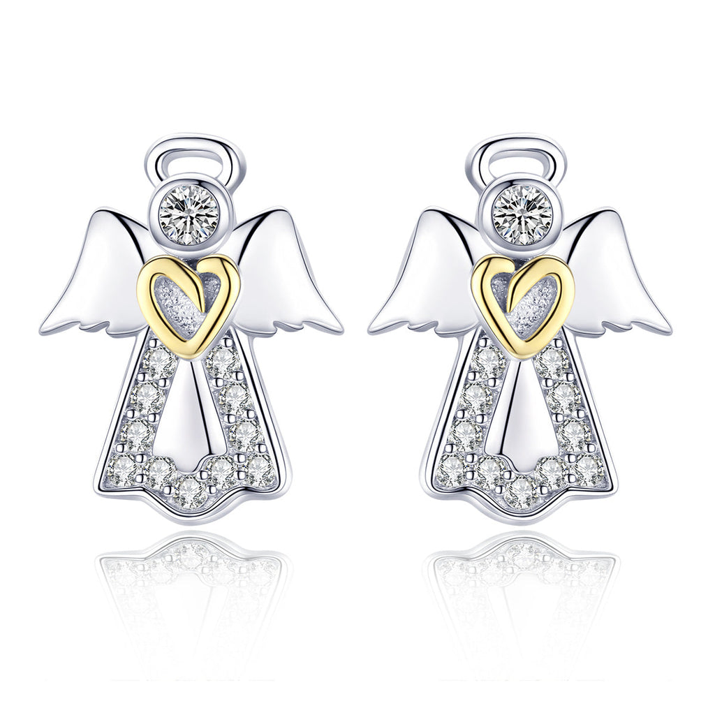 925 Sterling Silver Plated Platinum Gold Earrings for Women