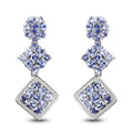 4.92 Carat Genuine Tanzanite .925 Sterling Silver Earrings