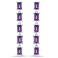 5.50 Carat Genuine Amethyst .925 Sterling Silver Earrings