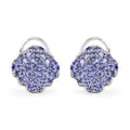 3.14 Carat Genuine Tanzanite .925 Sterling Silver Earrings