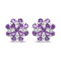 3.80 Carat Genuine Amethyst .925 Sterling Silver Earrings