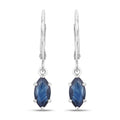 1.20 Carat Genuine Blue Sapphire 10K White Gold Earrings