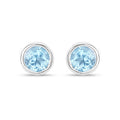 1.20 Carat Genuine Blue Topaz .925 Sterling Silver Earrings