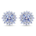 2.52 Carat Genuine Tanzanite .925 Sterling Silver Earrings